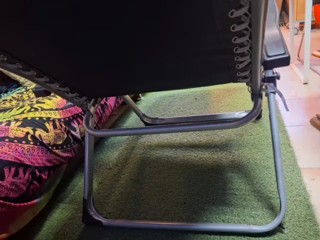 Tumbona plegable negra