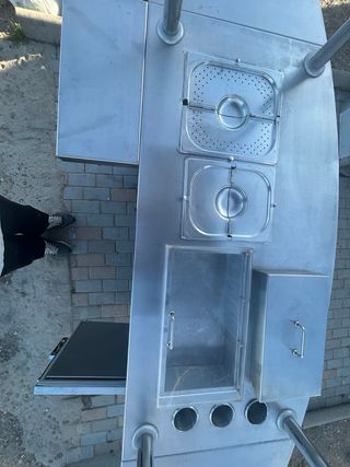 Puesto de acero inoxidable