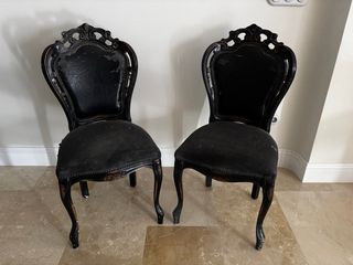 Juego de 2 Sillas Antiguas Madera.