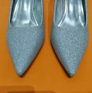 Scarpe donna tacco argento misura 40