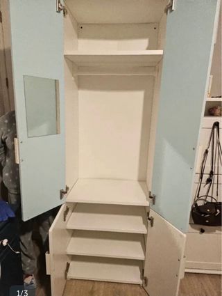 Armario infantil blanco y verde