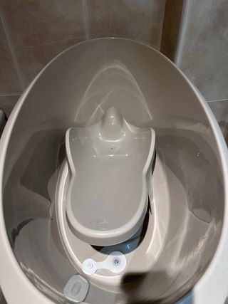 Bañera bebé Luma bicolor beige y gris