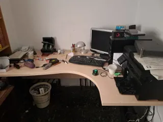 Mobile da ufficio beige in faggio