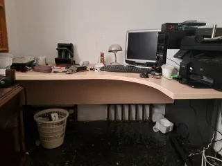 Mobile da ufficio beige in faggio