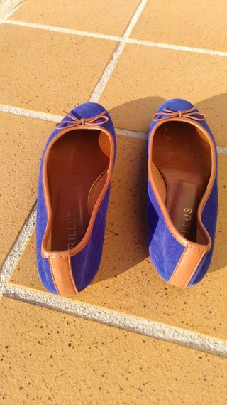 Manoletinas Cyrillus azul eléctrico terciopelo