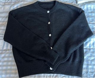 Chaqueta de punto negra