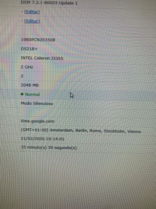 NAS Synology DS218+ 2 bahías