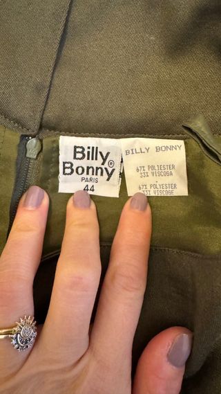 Falda lápiz verde militar mujer