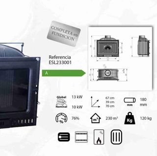 Hogar de leña70 AST233001