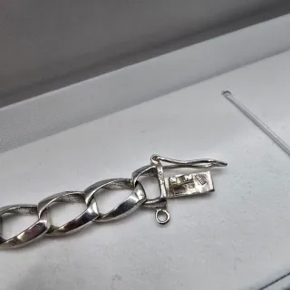 Esclava de plata con chapa para grabar