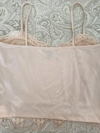 Top encaje rosa palo