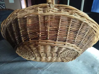 Cesta Mimbre Hecha a Mano