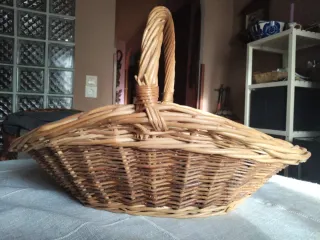 Cesta Mimbre Hecha a Mano