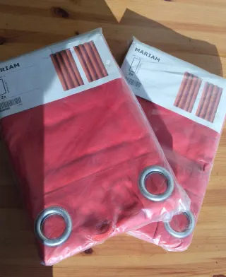 Tende IKEA Mariam rosse 2x 145x300 cm