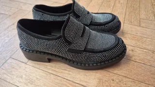 Mocassini Primadonna neri con strass