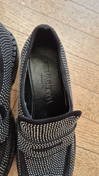 Mocassini Primadonna neri con strass