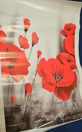 Vinilos decorativos rosas y hojas doradas