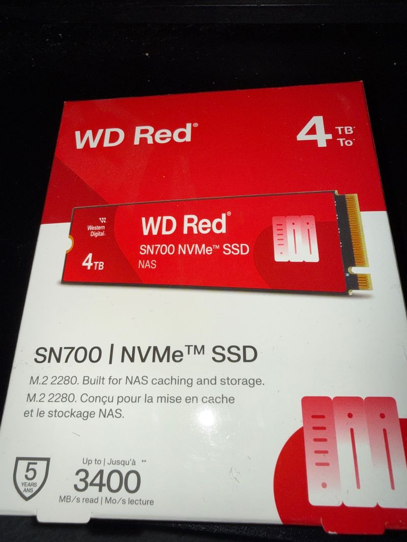 SSD WD Red SN700 4TB NVMe M.2 NAS