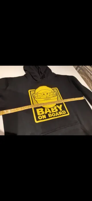 Sudadera Negra con Capucha Baby On Board.