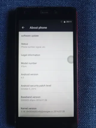 DOOGEE X5 Negro/Rojo