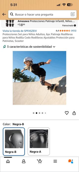 Set Protecciones Patinaje Infantil/Adulto 6pc