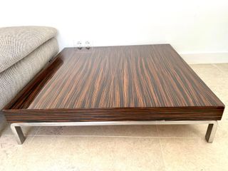 Mesa auxiliar madera y metal
