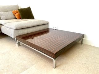 Mesa auxiliar madera y metal