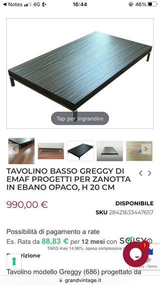 Mesa auxiliar madera y metal