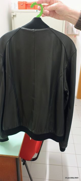 Giubbotto Cesare Paciotti Vera Pelle Nero Uomo