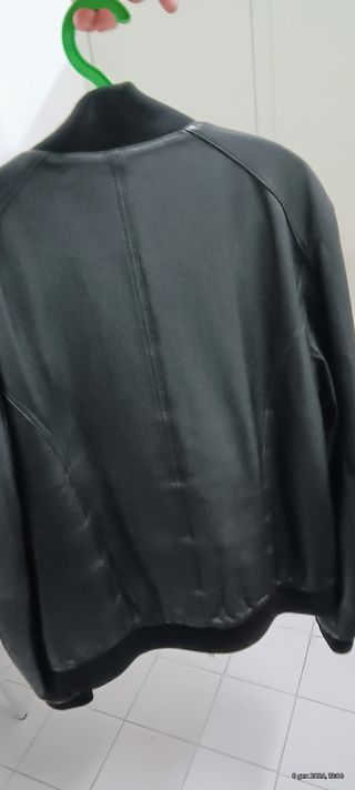 Giubbotto Cesare Paciotti Vera Pelle Nero Uomo