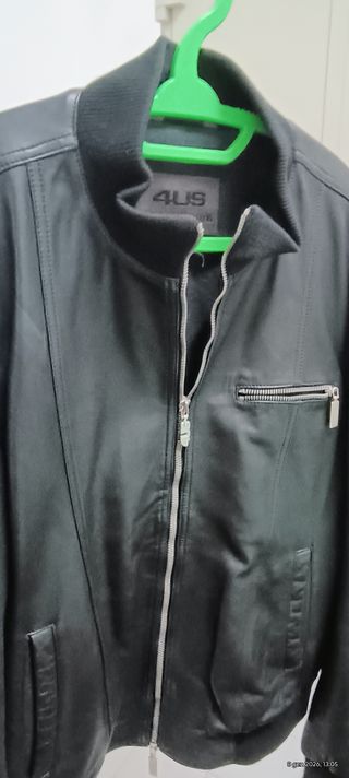 Giubbotto Cesare Paciotti Vera Pelle Nero Uomo