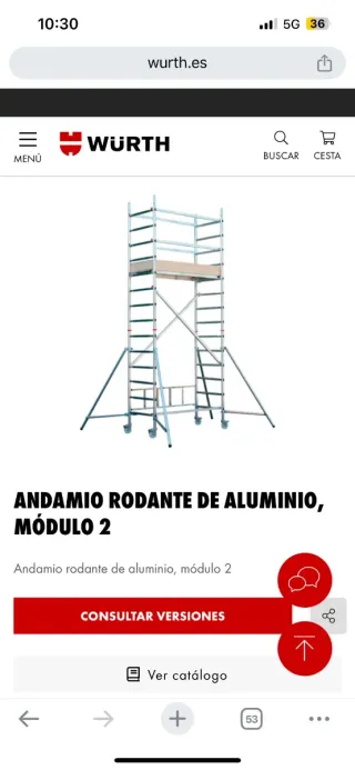 Andamio de aluminio wurth