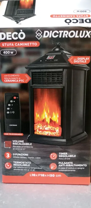 Stufa Caminetto Elettrica Dictrolux 400W
