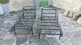 Tumbonas de diseño francés en forja