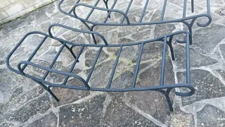 Tumbonas de diseño francés en forja