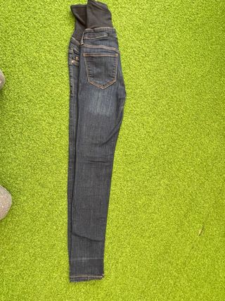 Vaqueros premamá H&M skinny t36 high rib