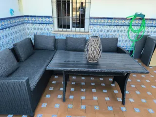 Conjunto Terraza Ratán Negro