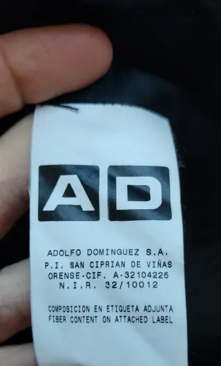 Abrigo Adolfo Domínguez NEGRO