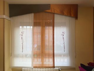 Cortinas japonesas tela y madera