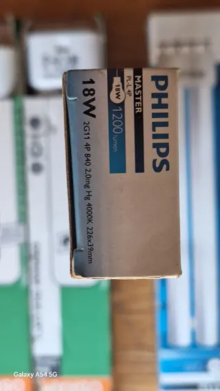 Lampade fluorescenti compatte Osram e Philips PL-18w/840 2G11