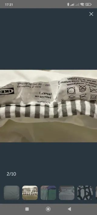 Edredón Nórdico Ikea Rodtoppa 240x220 Extra Cálido