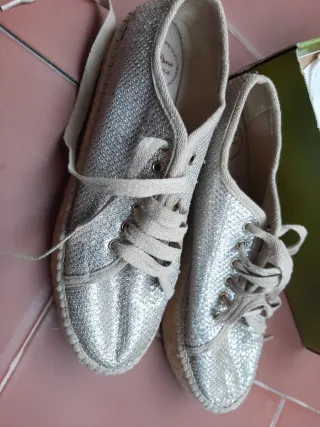 Espardeñas Plata Gruesas pons T-39/40