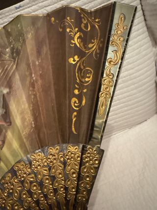 Abanico antiguo pintado a mano