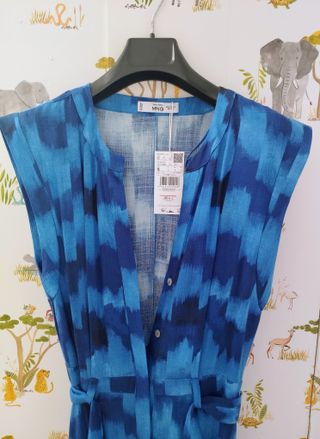 Vestido Mango Azul Talla XS