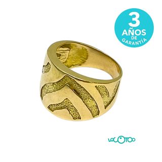 Anillo Oro 18K Macizo Diseño Tallado 12,50g