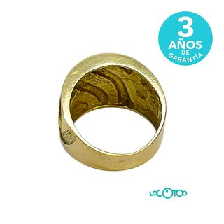 Anillo Oro 18K Macizo Diseño Tallado 12,50g