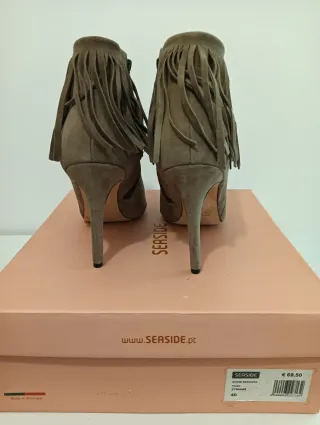 Botas de senhora Seaside bege/castanho