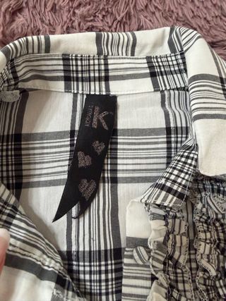 Camicia a quadri con ruches