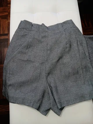 Falda Short Cuadros Mujer