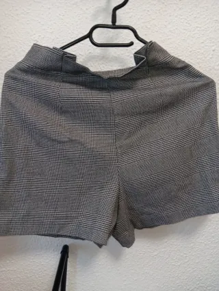 Falda Short Cuadros Mujer